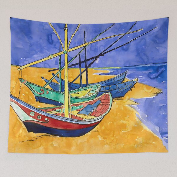 Item preview, Vincent van Gogh - Fishing Boats on the Beach at Saintes Maries de la Mer designed and sold by Jon-Baran.