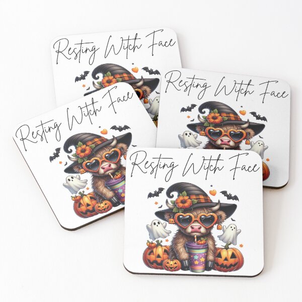 Item preview, Resting Witch Face Highland Cow – Funny Cute Halloween Design designed and sold by SirensSageStone.