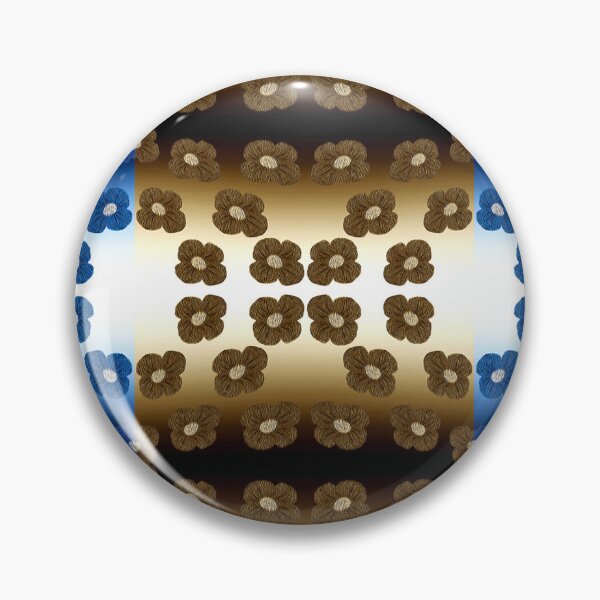 Item preview, Stripes of Blue and Gold Flowers designed and sold by fatenanwar.