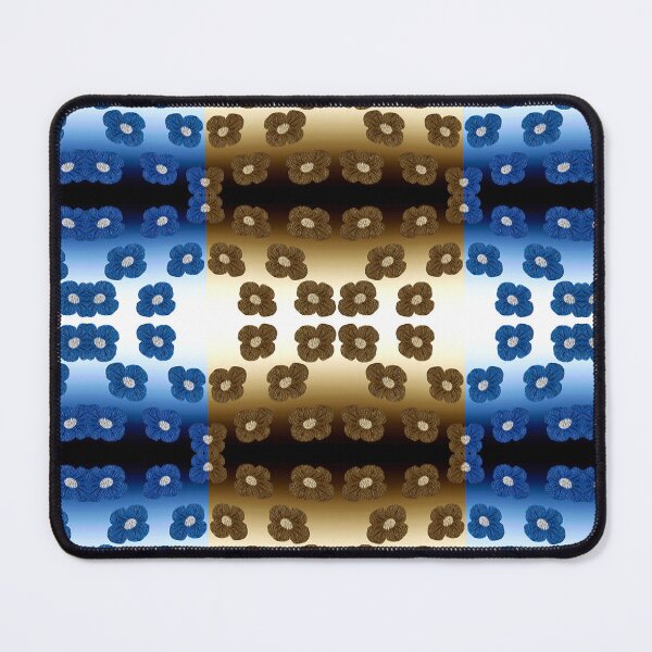Item preview, Stripes of Blue and Gold Flowers designed and sold by fatenanwar.