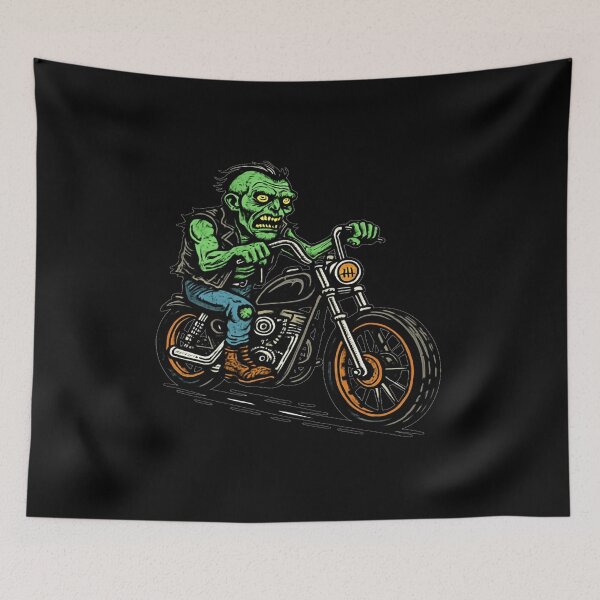 Item preview, Zombie biker designed and sold by YourFavBuddy.