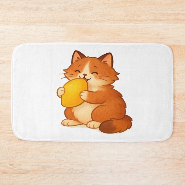 Item preview, Cat eating mango designed and sold by YourFavBuddy.