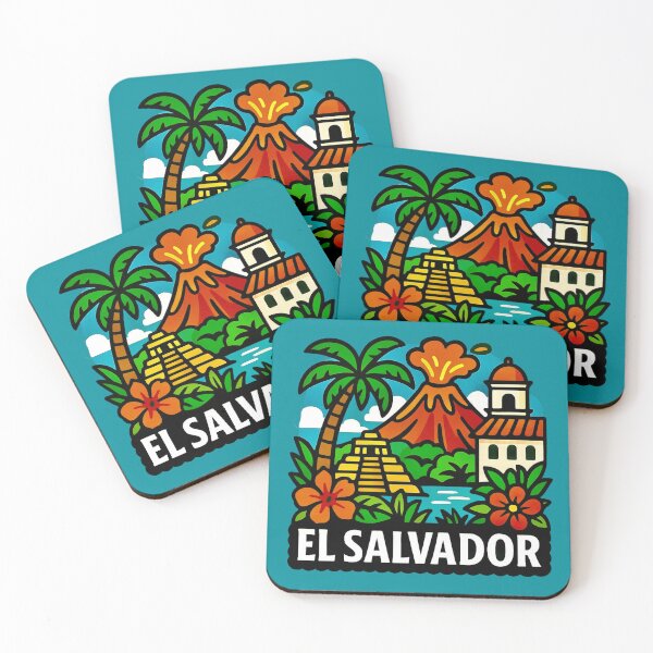 Item preview, El Salvador - Volcano, Flowers & Colonial Charm designed and sold by Myra365Art.