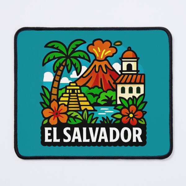 Item preview, El Salvador - Volcano, Flowers & Colonial Charm designed and sold by Myra365Art.