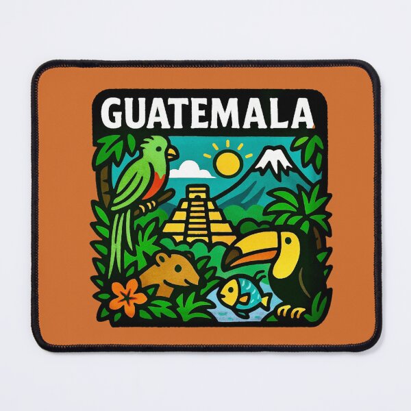 Item preview, Guatemala - Quetzal, Pyramid & Volcano designed and sold by Myra365Art.