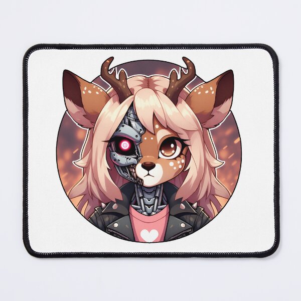 Item preview, Cyberpunk Deer – Furry Android Dystopia designed and sold by CaliLuminos.