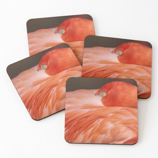 Item preview, Flamingo Close-Up Portrait with Vibrant Orange Feathers designed and sold by RastislavS.