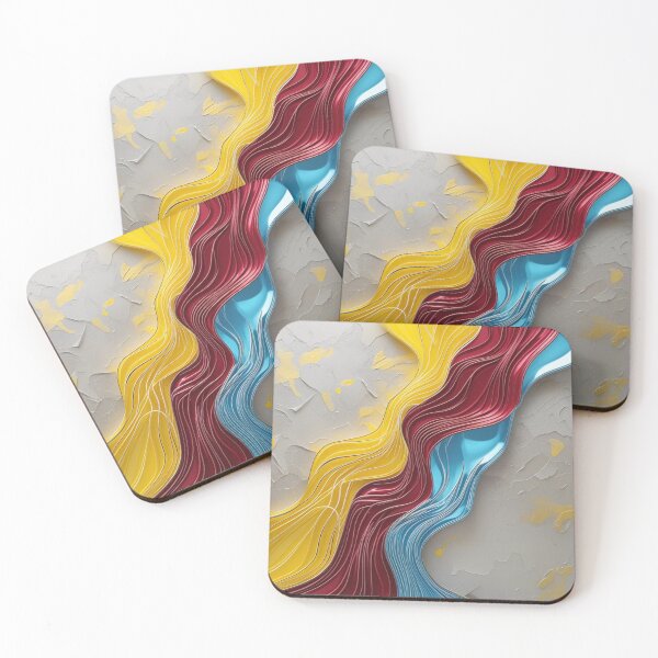 Item preview, Flowing Red Yellow Blue Abstract designed and sold by Harmonic_Layers.
