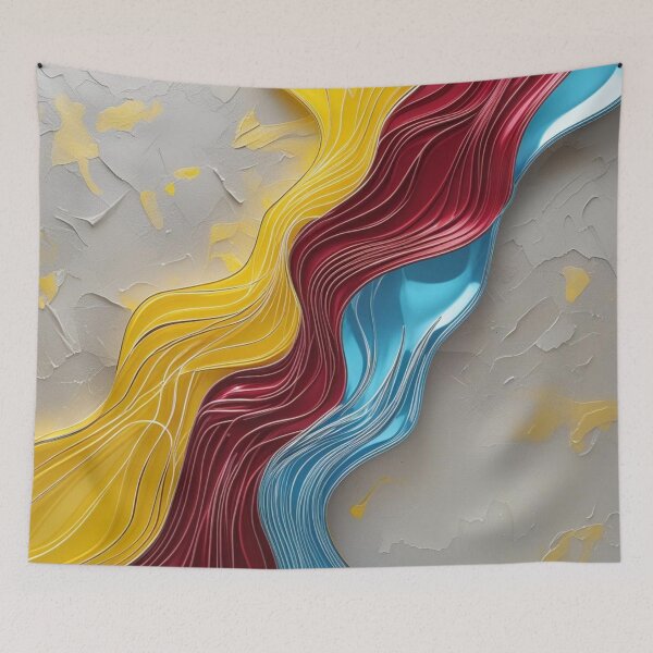 Item preview, Flowing Red Yellow Blue Abstract designed and sold by Harmonic_Layers.