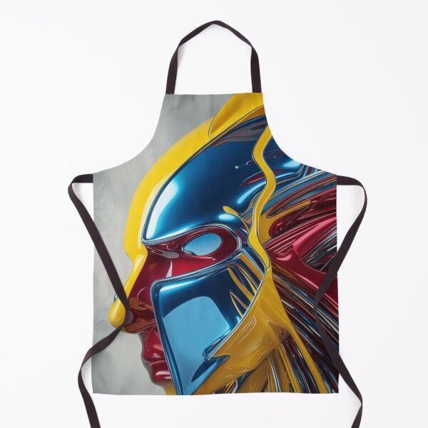 Item preview, Futuristic Chrome Abstract Face designed and sold by Harmonic_Layers.