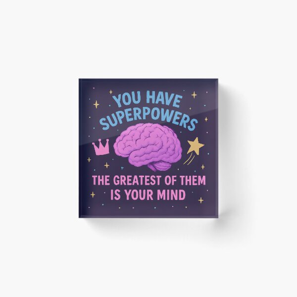 Item preview, Superpowers of the Mind – Cosmic Brain Art designed and sold by AgonGM.