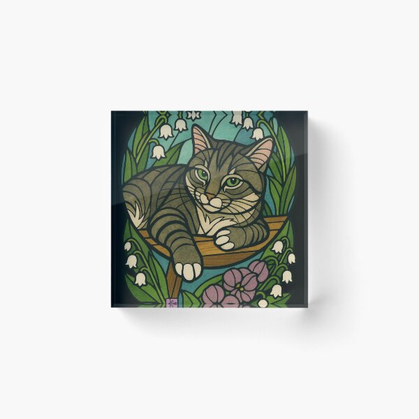 Item preview, Tabby Kitty Vitreaux designed and sold by Elvenwings.