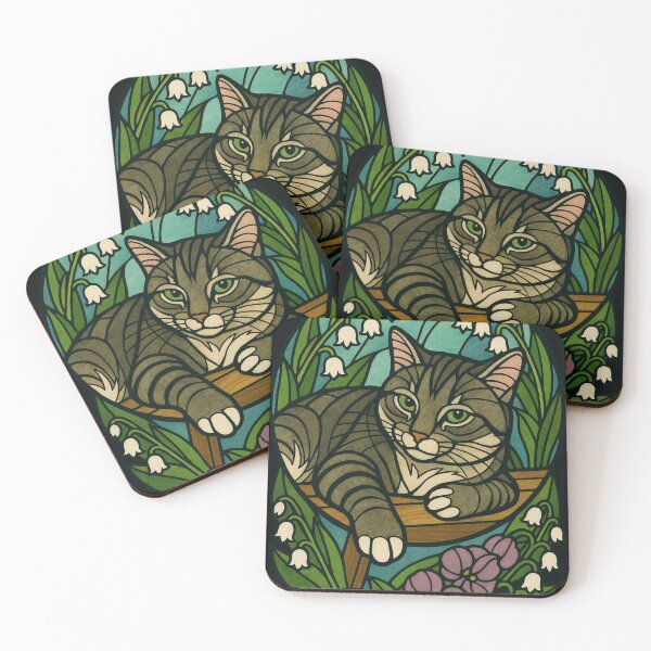 Item preview, Tabby Kitty Vitreaux designed and sold by Elvenwings.