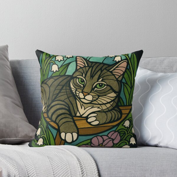 Item preview, Tabby Kitty Vitreaux designed and sold by Elvenwings.