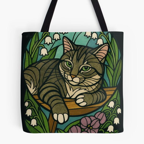Item preview, Tabby Kitty Vitreaux designed and sold by Elvenwings.