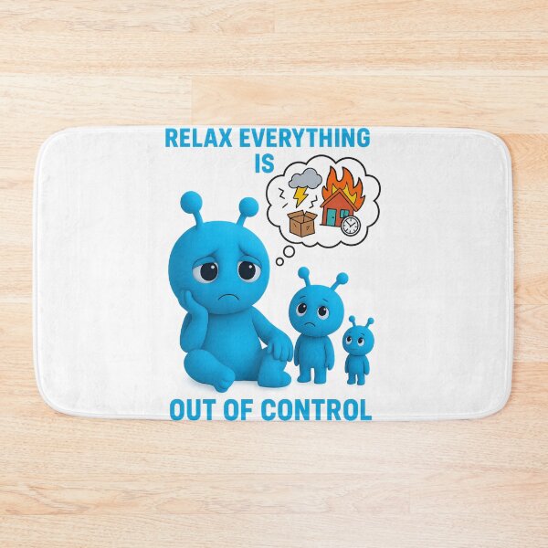 Item preview,  Relax Everything Is Out of Control | Anxiety Art designed and sold by MentalHealthMer.