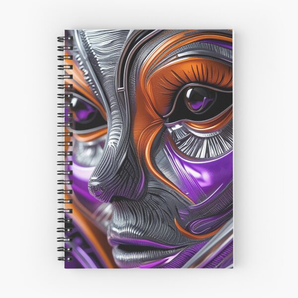 Item preview, Chrome Abstract Face in Purple and Orange designed and sold by Harmonic_Layers.