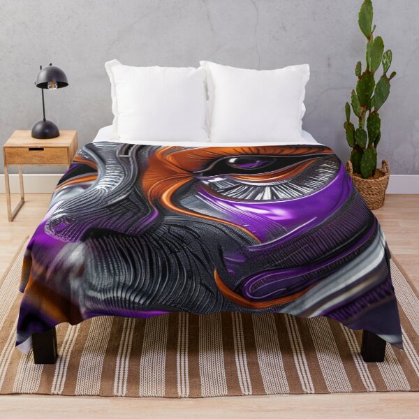 Item preview, Chrome Abstract Face in Purple and Orange designed and sold by Harmonic_Layers.