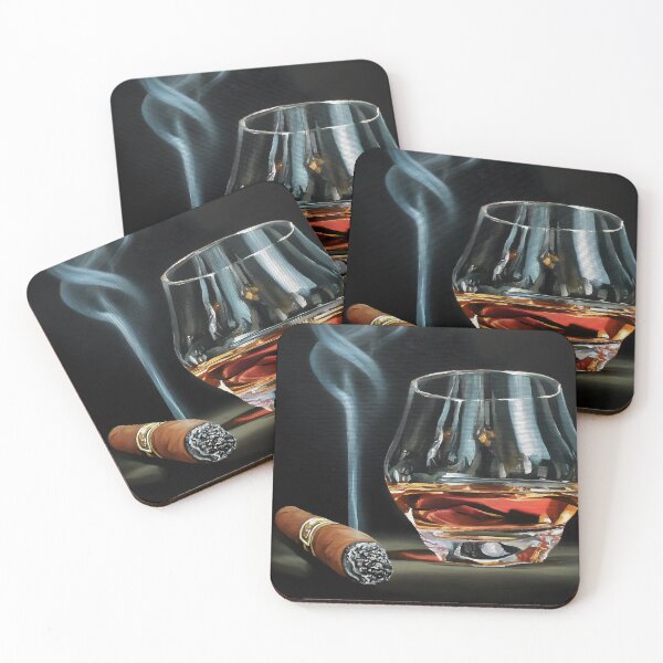 Item preview, Whiskey On the Rocks and Cigar Elegance - A Sophisticated Moment of Indulgence designed and sold by OlfactoART Studio.