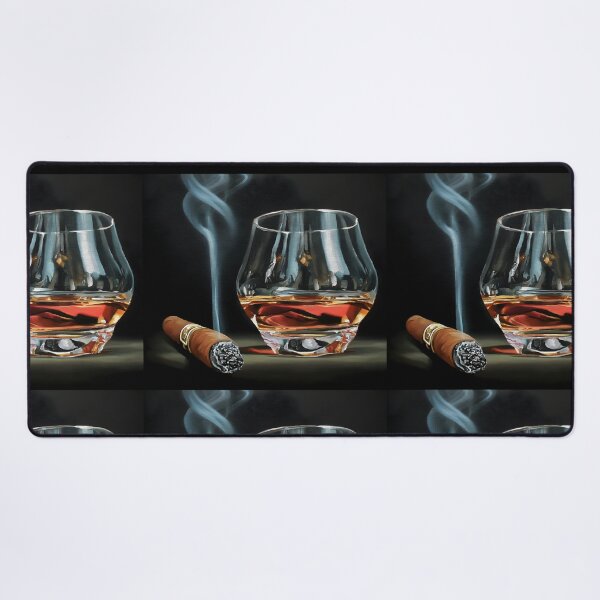 Item preview, Whiskey On the Rocks and Cigar Elegance - A Sophisticated Moment of Indulgence designed and sold by OlfactoART Studio.