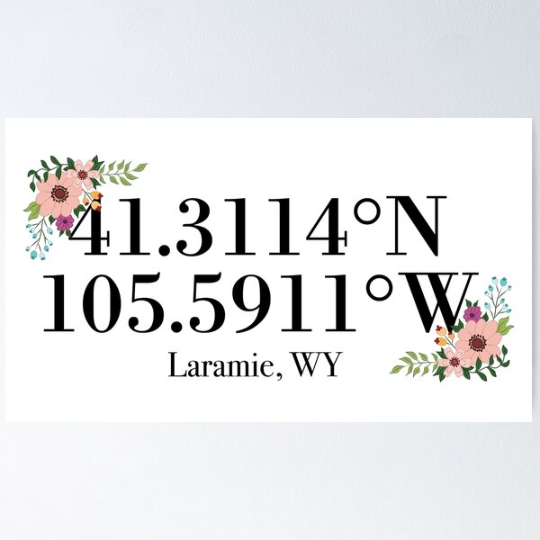 Item preview, Laramie, WY Coordinates designed and sold by mynameisliana.