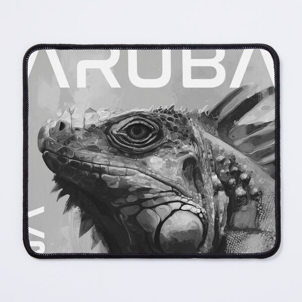 Item preview, Aruba Iguana Portrait | Classic Black and White designed and sold by 297Dezigns.