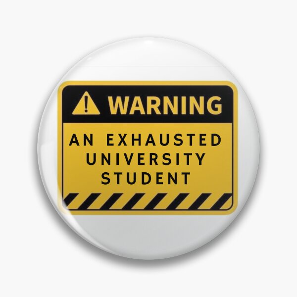 Item preview, Exhausted University Student Yellow Notebook Design | Academic Stress Humor | College Life Typography Art designed and sold by TialCorner.