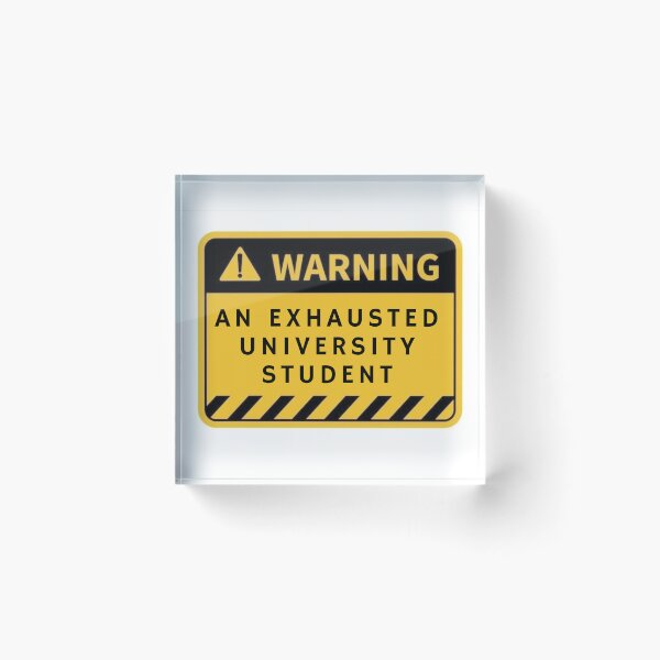 Item preview, Exhausted University Student Yellow Notebook Design | Academic Stress Humor | College Life Typography Art designed and sold by TialCorner.