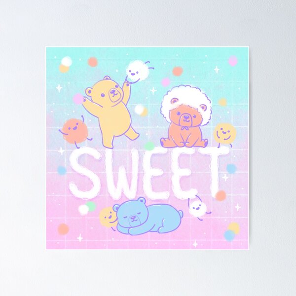 Item preview, Sweet Bears with Fluffy Monsters designed and sold by Kyut-Yum.