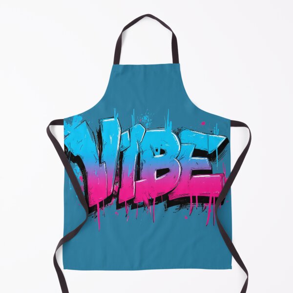 Item preview, VIBE – Neon Graffiti Bubble Lettering in Cyan & Pink (Streetwear) designed and sold by Meiersbeste.