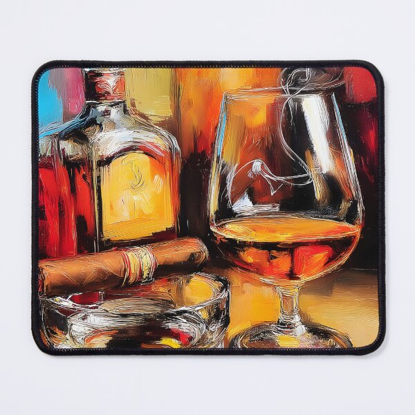 Item preview, Whiskey and Cigar Indulgence - A Luxurious Abstract Celebration of Sophistication Warmth and Flavor designed and sold by OlfactoART Studio.