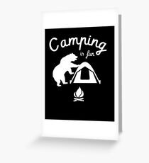 Funny Bear Graphic - Nature Adventurer Merch for Camping, Hiking Lovers Greeting Card