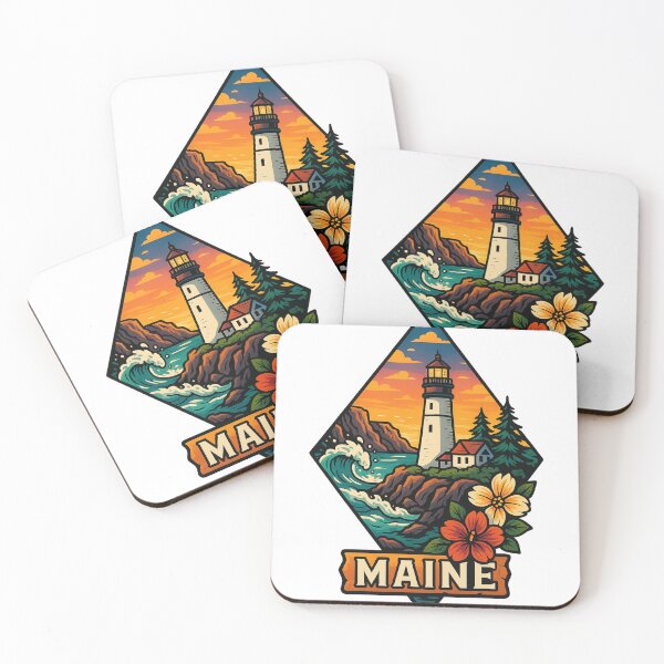 Item preview, Maine artistic design lighthouse and Atlantic coast designed and sold by Ahau Designs.