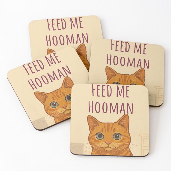 Item preview, Feed Me Hooman designed and sold by BooksMyCatsStol.