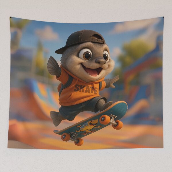 Item preview, Skater Barramundi Fish designed and sold by Sillytoe.