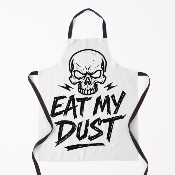 Item preview, Eat My Dust - Skull - Racing - Dirt Track Racing - Lawn Mower Racing - black designed and sold by RaceDayRags.