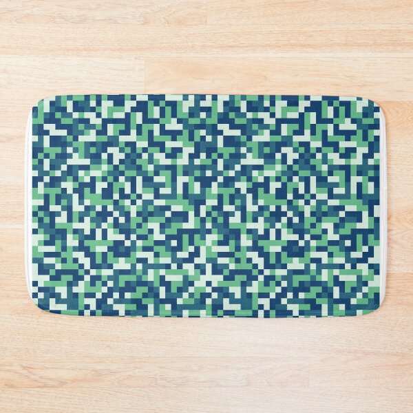 Item preview, Green Abstract pixel illustration seamless pattern  designed and sold by Sunakokookkook.