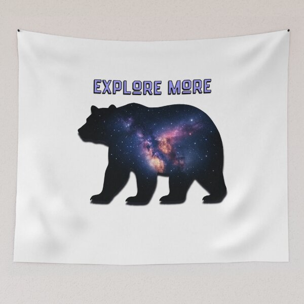 Item preview, Explore More Celestial Bear Silhouette with Galaxy and Stars designed and sold by NSB-Design.