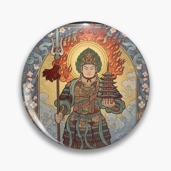 Item preview, Art Nouveau Fudō Myō-ō – Guardian of Flame and Wisdom designed and sold by Atelier Jin.