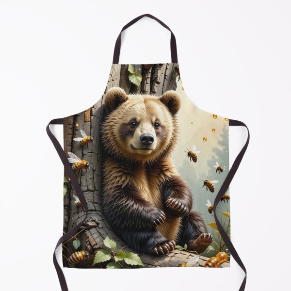 Item preview, Cute Bear eating Honey from a Honey Comb designed and sold by FlosArtPrintShop.