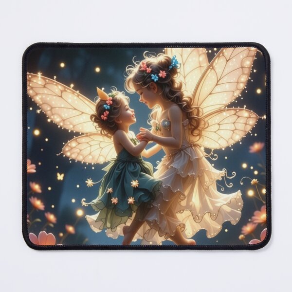 Item preview, Two Fairies dancing in the Sky designed and sold by FlosArtPrintShop.