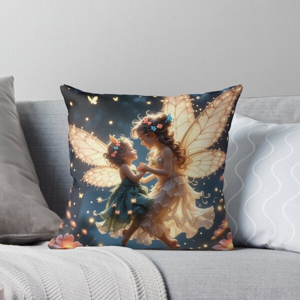 Item preview, Two Fairies dancing in the Sky designed and sold by FlosArtPrintShop.