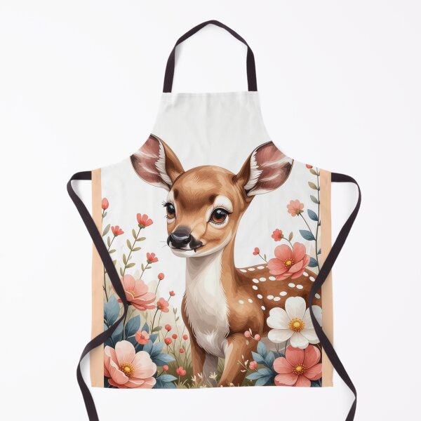 Aperçu de l'œuvre Cerf assis parmi les fleurs créée et vendue par FlosArtPrintShop.