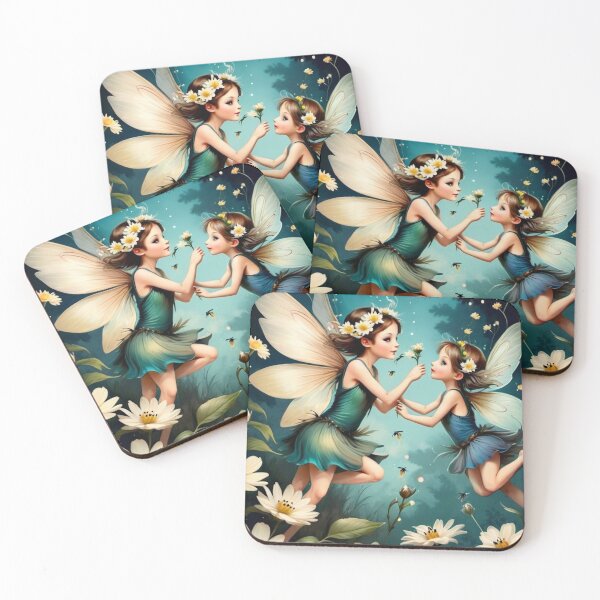 Item preview, Two Fairies dancing in the Sky designed and sold by FlosArtPrintShop.