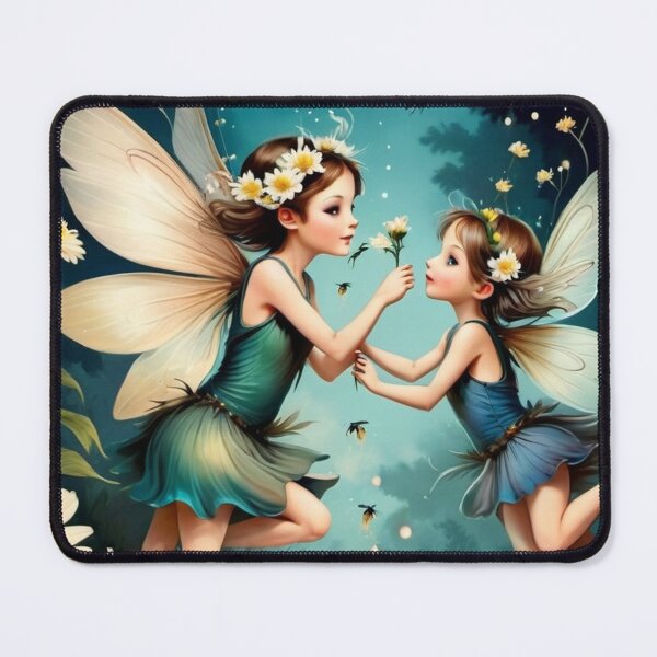 Item preview, Two Fairies dancing in the Sky designed and sold by FlosArtPrintShop.