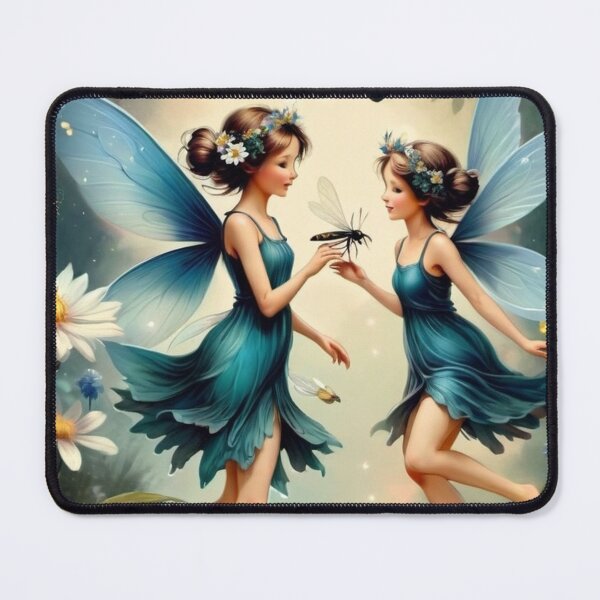 Item preview, Two Fairies dancing in the Sky designed and sold by FlosArtPrintShop.