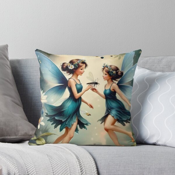 Item preview, Two Fairies dancing in the Sky designed and sold by FlosArtPrintShop.