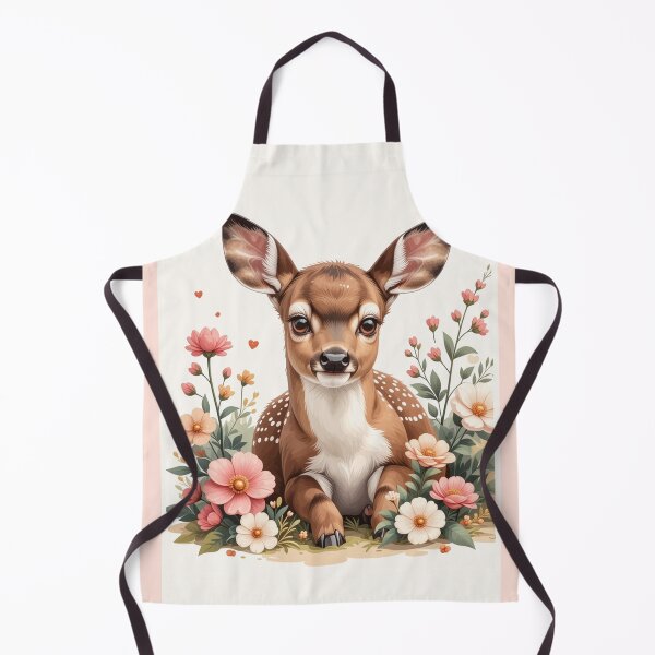 Aperçu de l'œuvre Cerf assis parmi les fleurs créée et vendue par FlosArtPrintShop.