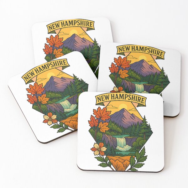 Item preview, New Hampshire artistic design mountain landscape designed and sold by Ahau Designs.