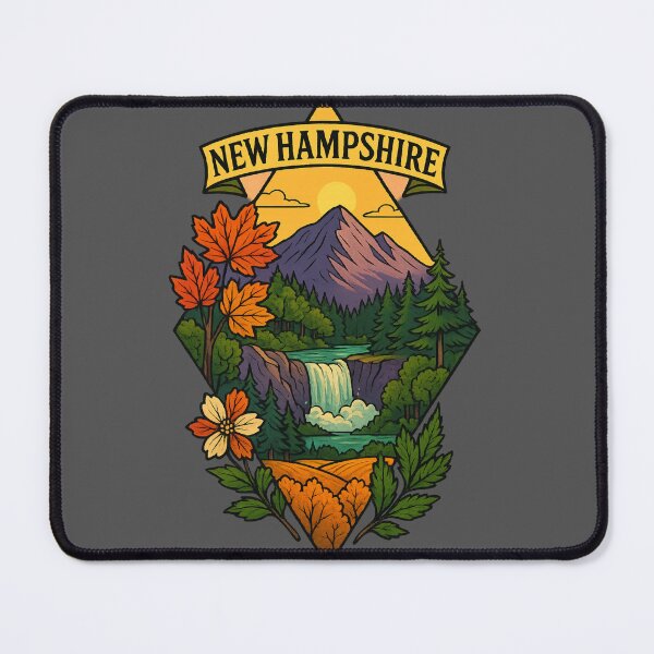 Item preview, New Hampshire artistic design mountain landscape designed and sold by Ahau Designs.
